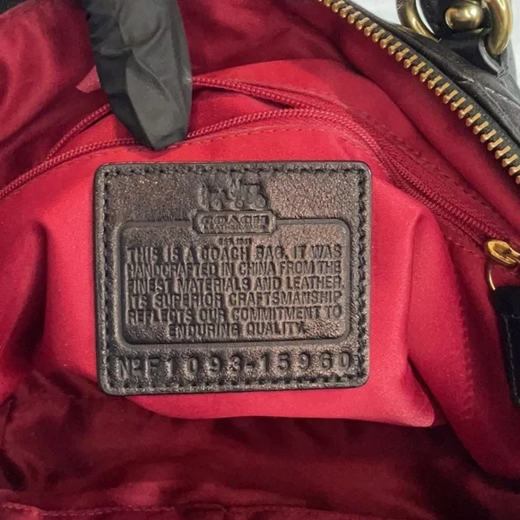 Vintage Black Leather Coach Shoulder Bag - Picture 6 of 6